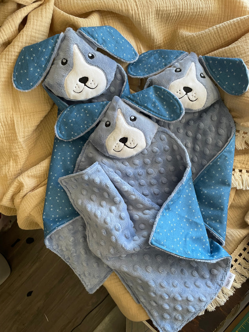 Handmade Dog Lovey (Blue) - Soft Baby Comforter