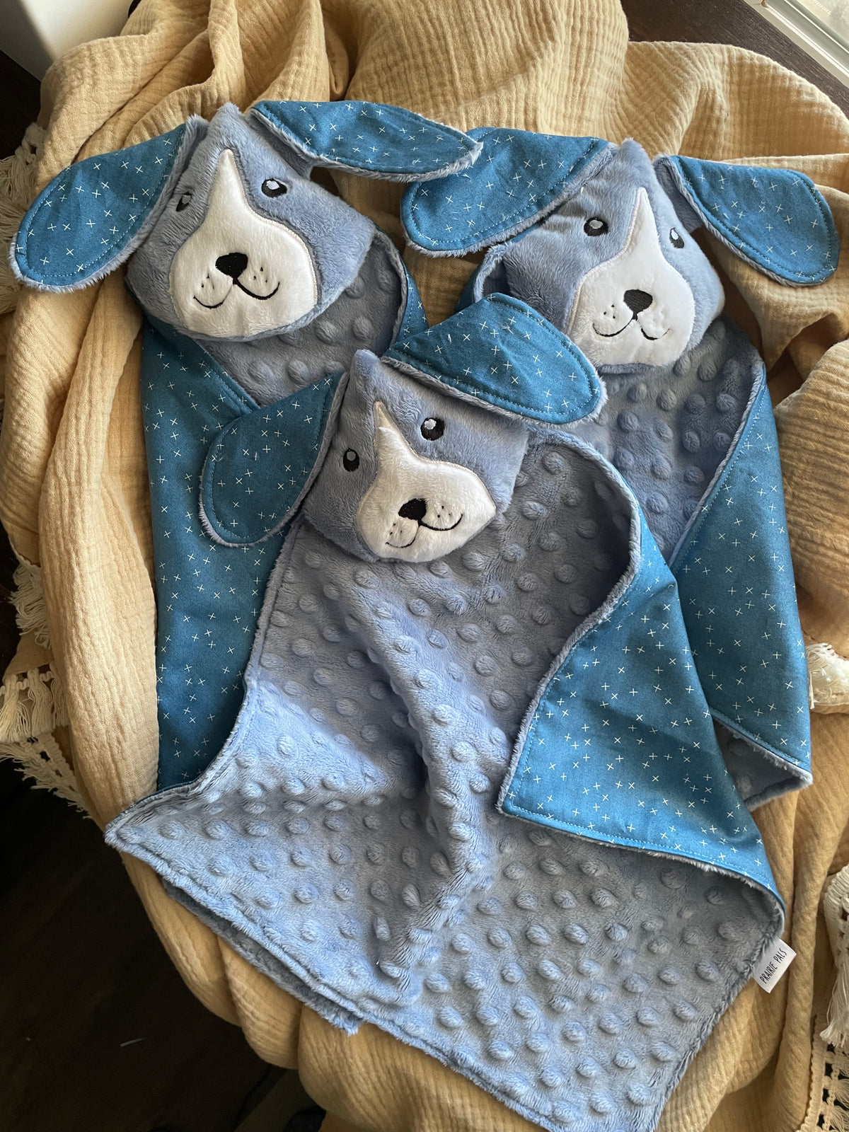 Handmade Dog Lovey (Blue) - Soft Baby Comforter