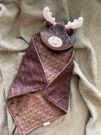 Handmade Moose Lovey – Soft Baby Comforter