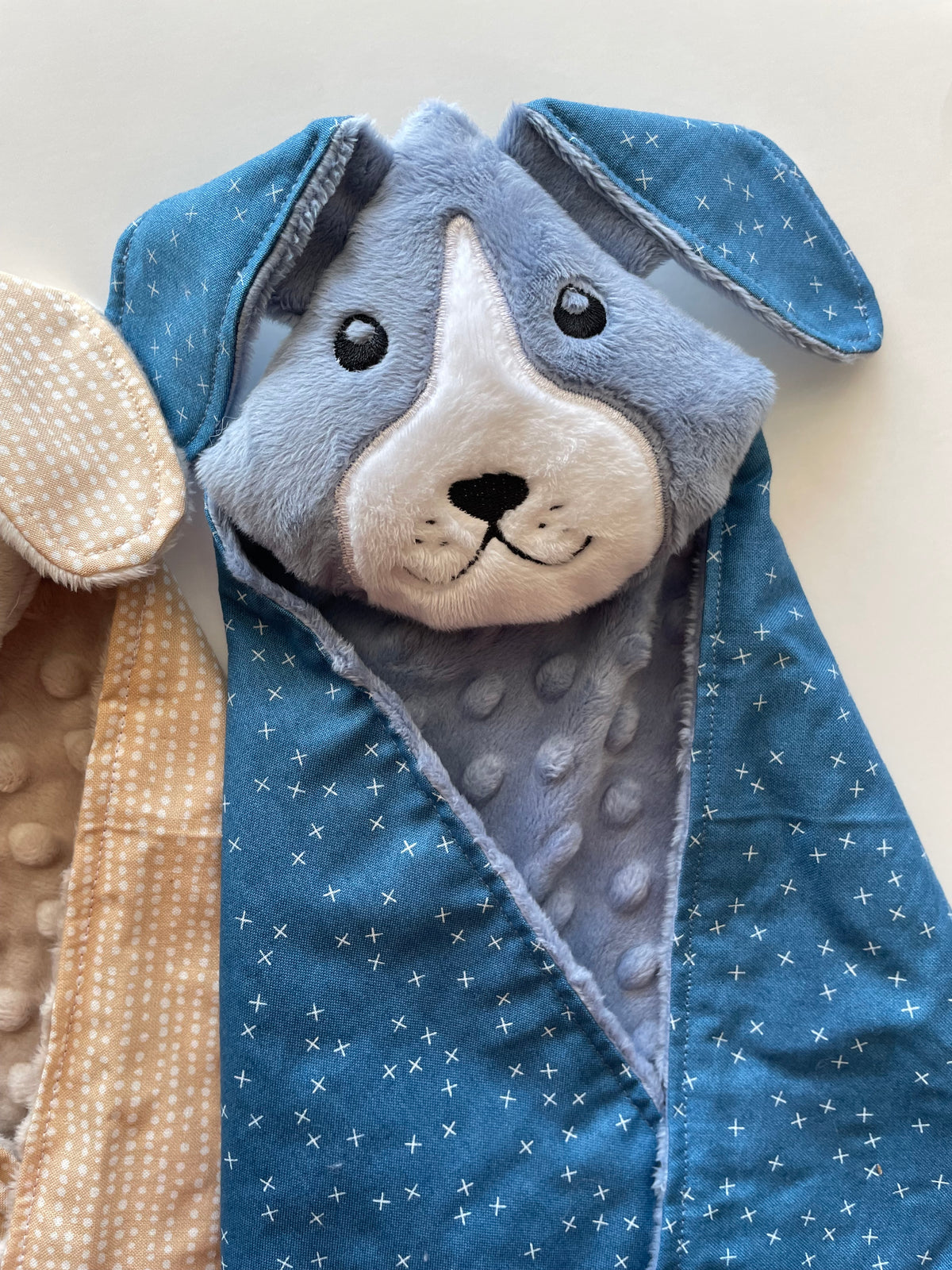 Handmade Dog Lovey (Blue) - Soft Baby Comforter