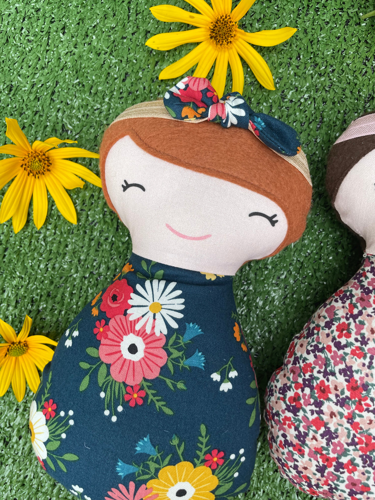 Navy Floral Dolls