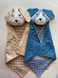 Handmade Dog Lovey (Blue) - Soft Baby Comforter