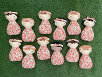 Coral color - Floral Doll