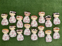 White & Lavender Floral Dolls