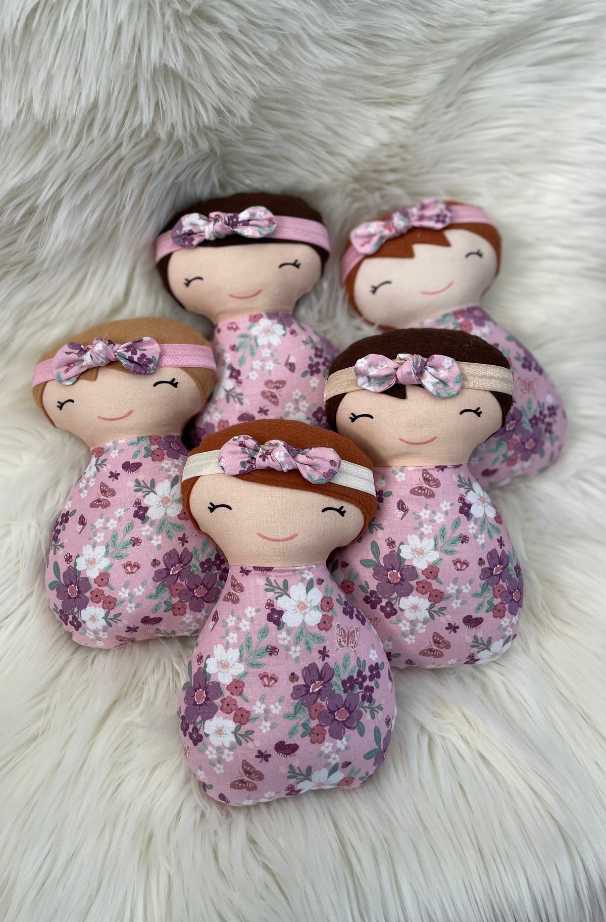 Purple-Pink Floral Doll