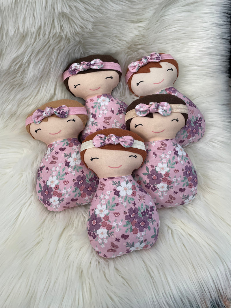 Purple-Pink Floral Doll