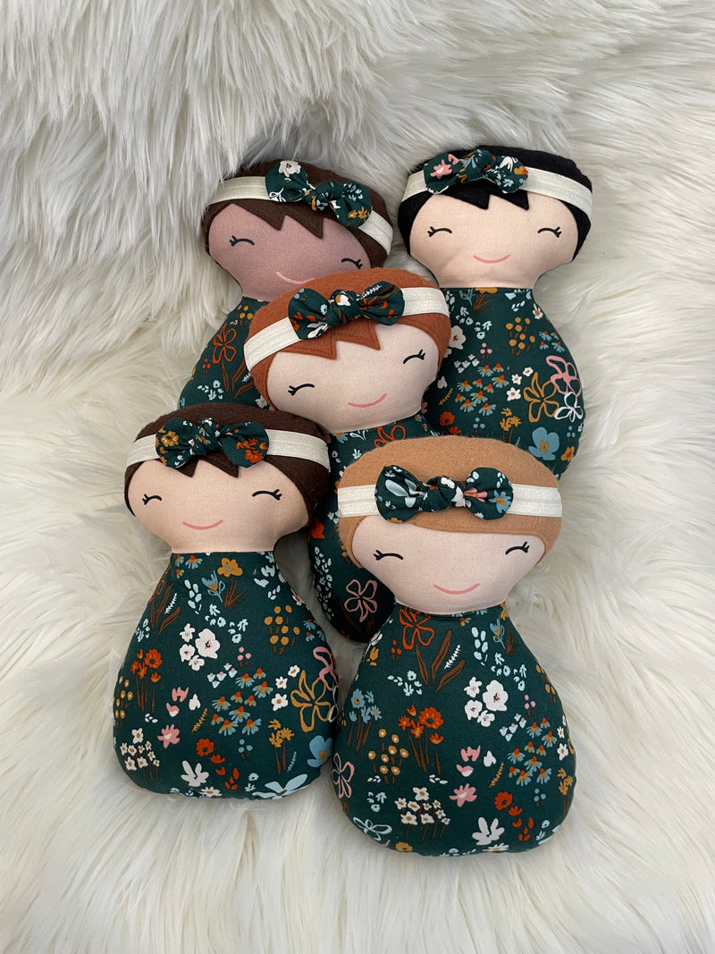 Emerald Floral Doll